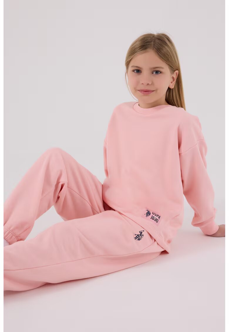 US Polo Assn Trening cu logo discret - Roz pastel