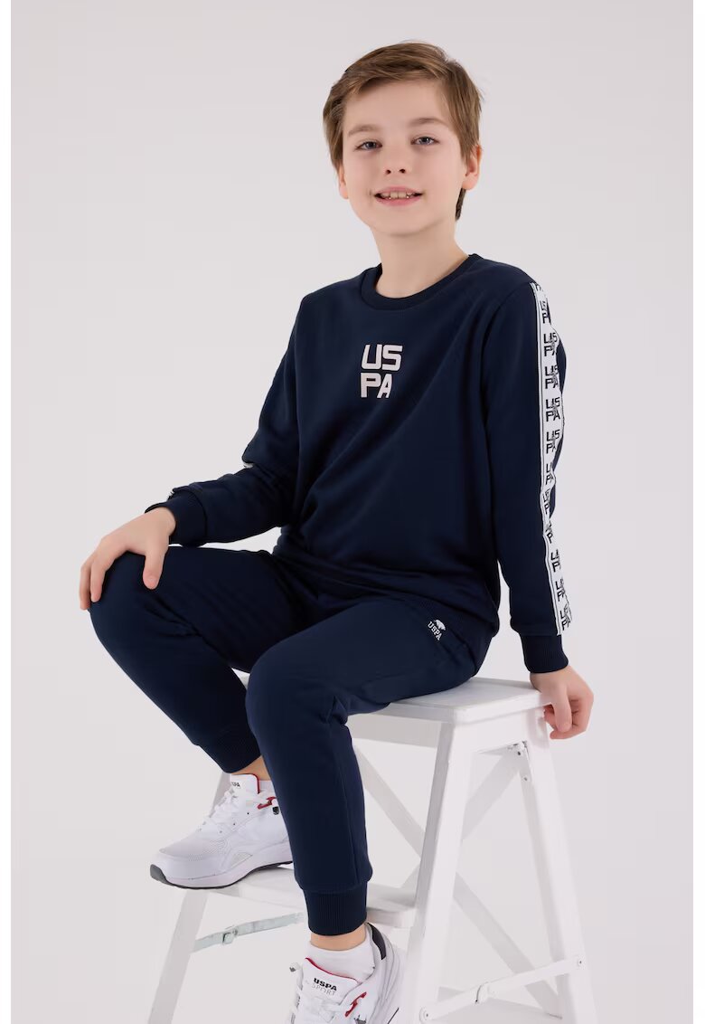US Polo Assn Trening cu segmente contrastante - Alb optic/Bleumarin