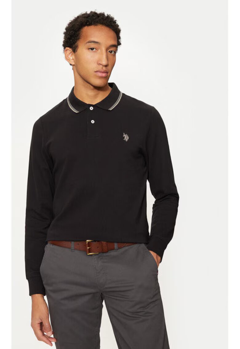 US Polo Assn Tricou barbati - 304796203 - Bumbac - Negru - Negru