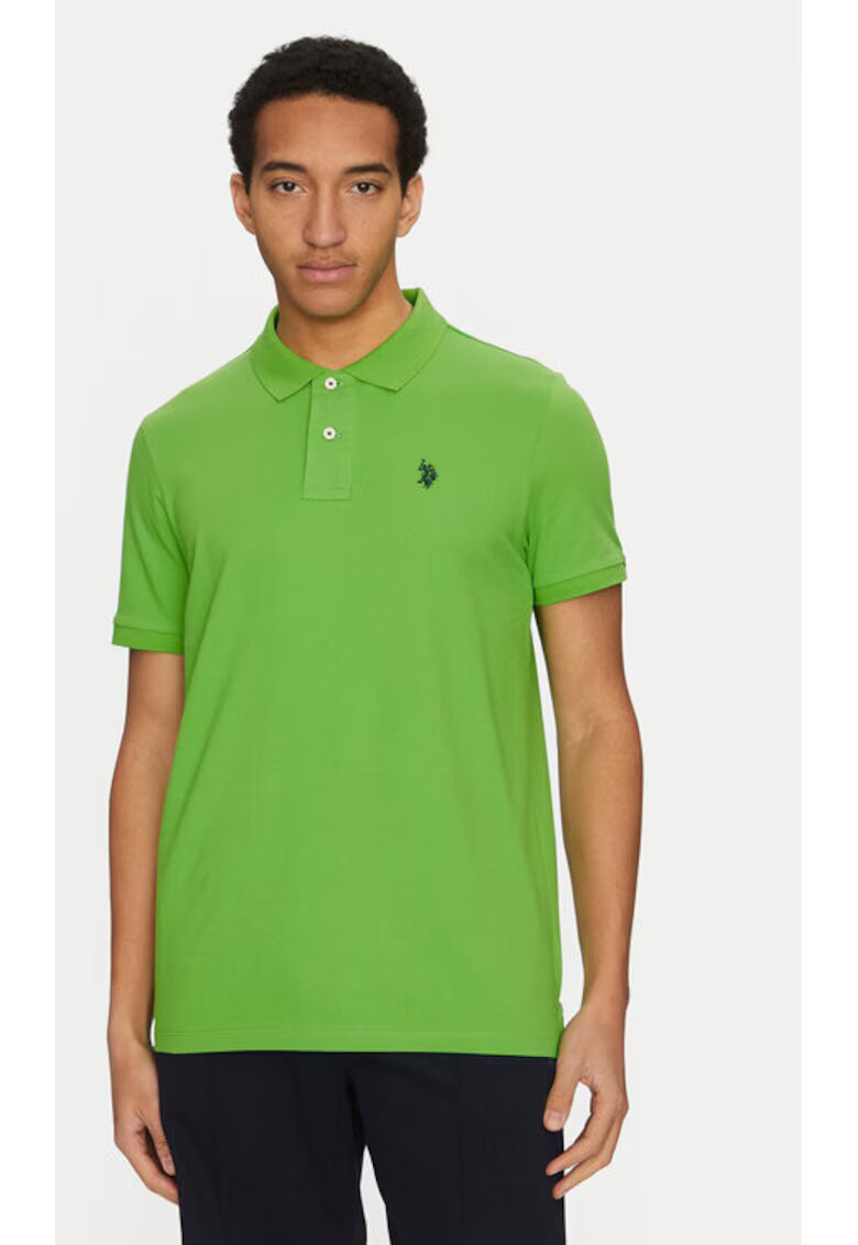 US Polo Assn Tricou barbati - 305230508 - Bumbac organic - Verde - Verde