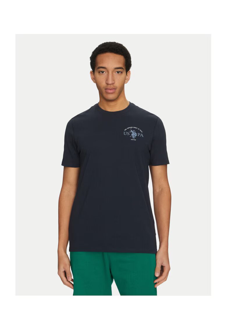 US Polo Assn Tricou barbati - 305230553 - Bumbac organic - Albastru - Albastru