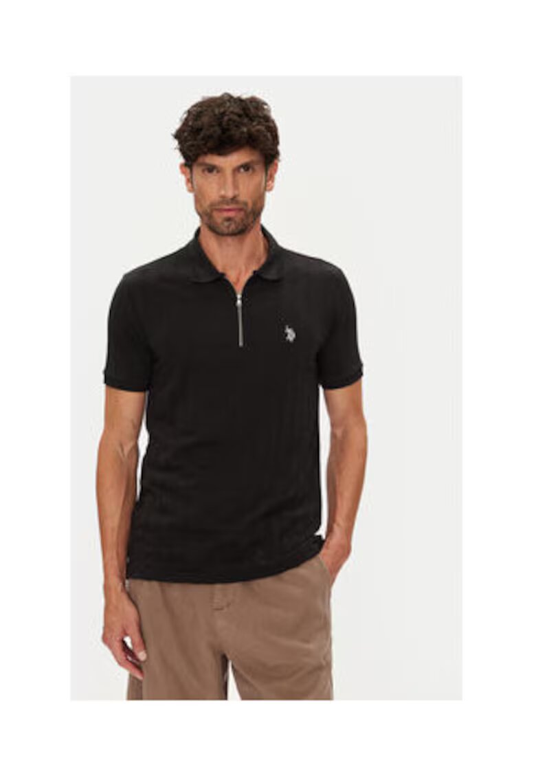 US Polo Assn Tricou barbati - negru - 70% poliester - 30% bumbac