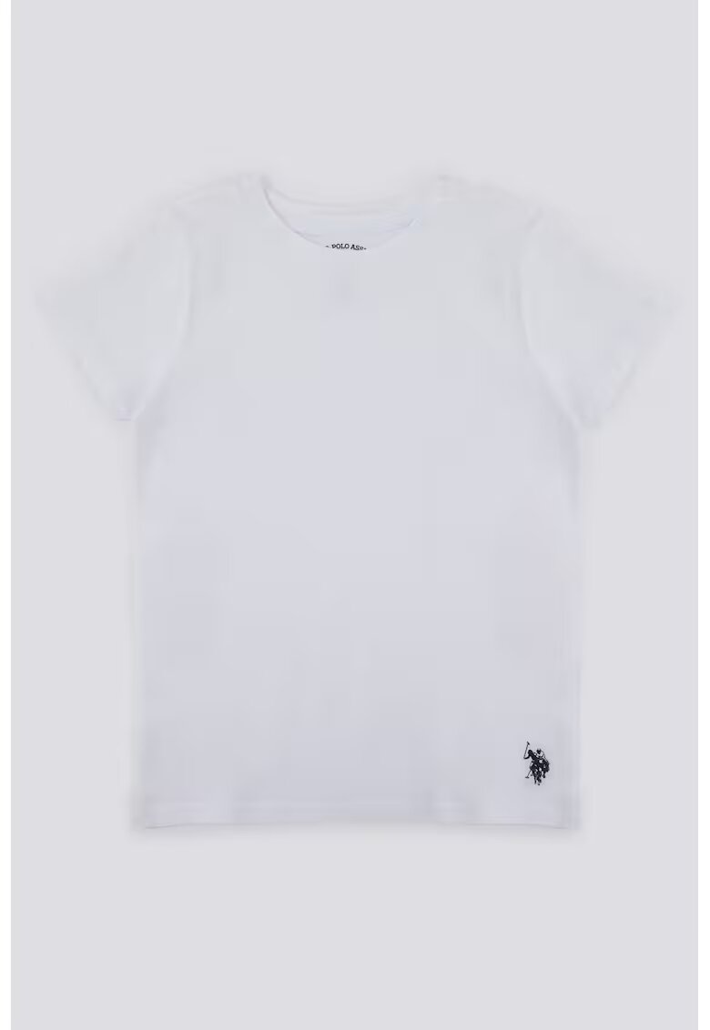 US Polo Assn Tricou cu decolteu rotund - Alb optic