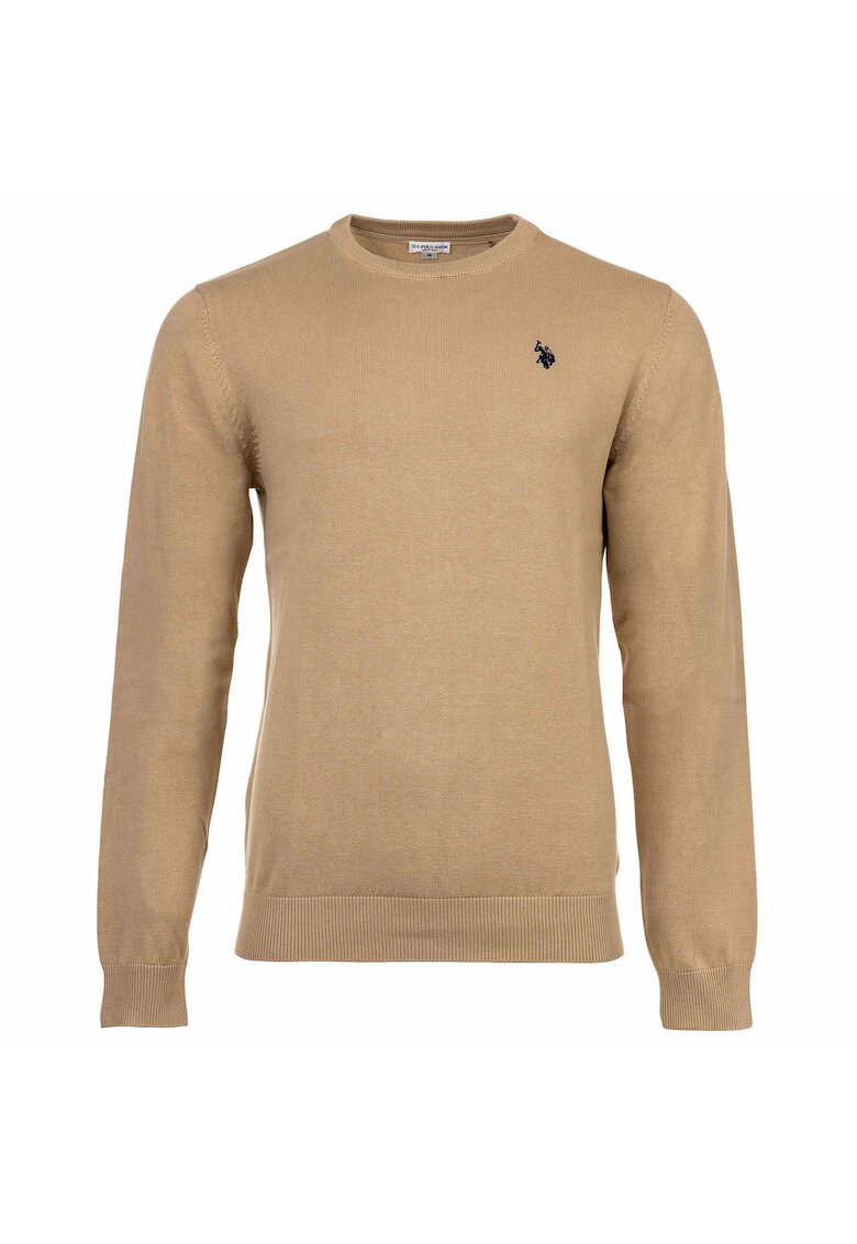 US Polo Assn U.S. Polo Assn - Pulover slim fit tricotat fin - Bej