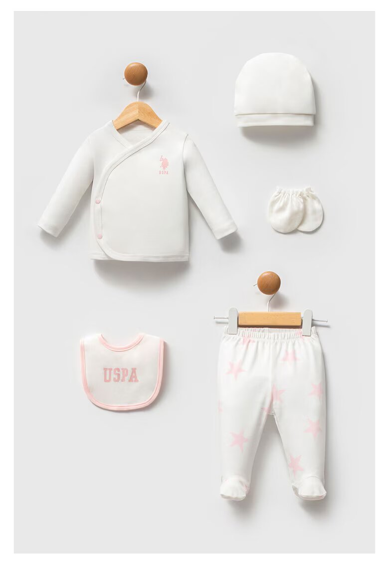 US Polo Assn U.S Polo Assn. Set 5 piese pentru nou nascuti