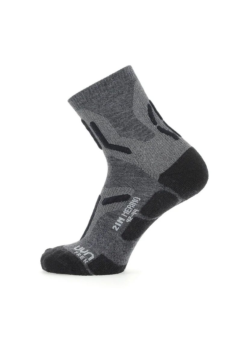 UYN Sosete scurte cu model pentru trekking 12069 - Negru/Gri