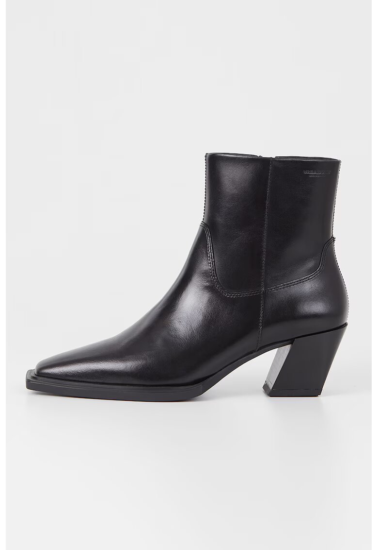 Vagabond Shoemakers Botine de piele cu varf patrat - Negru