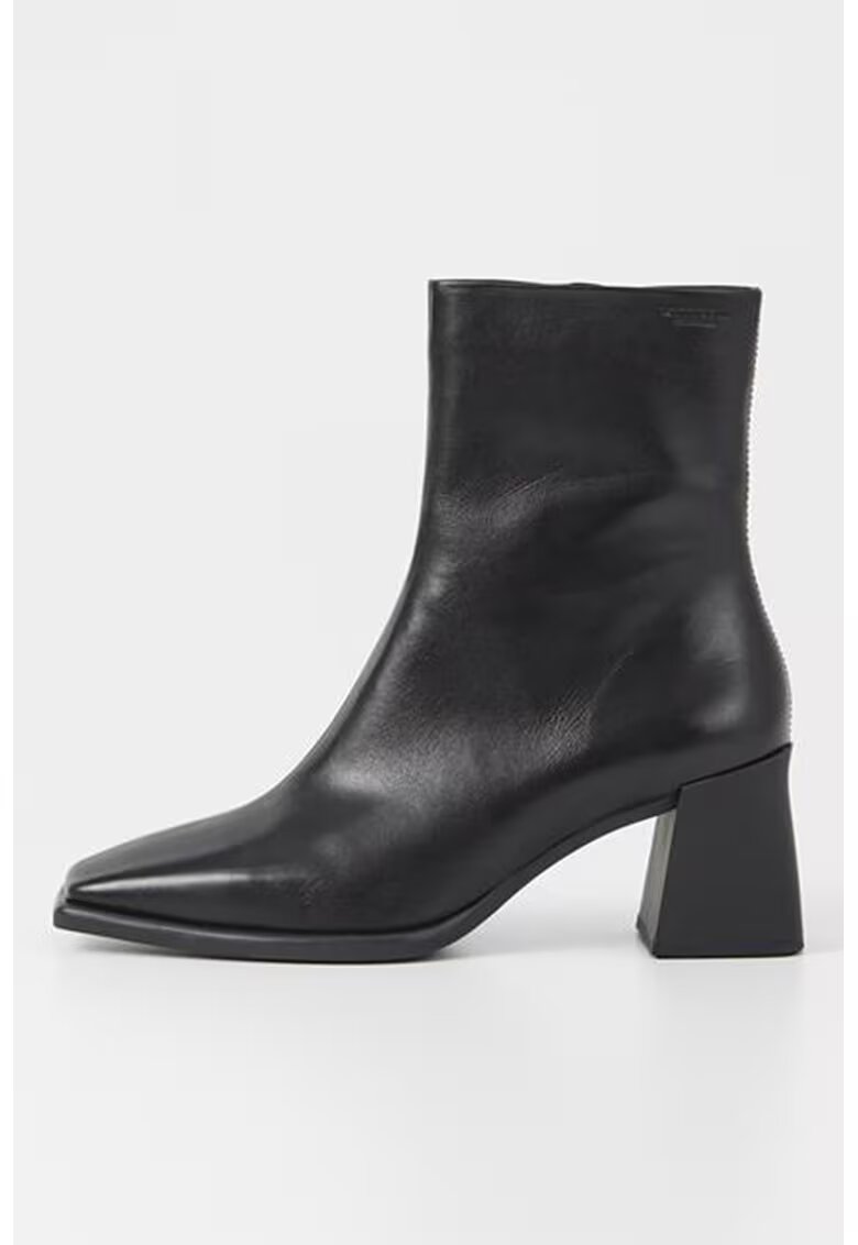 Vagabond Shoemakers Botine de piele cu varf patrat - Negru