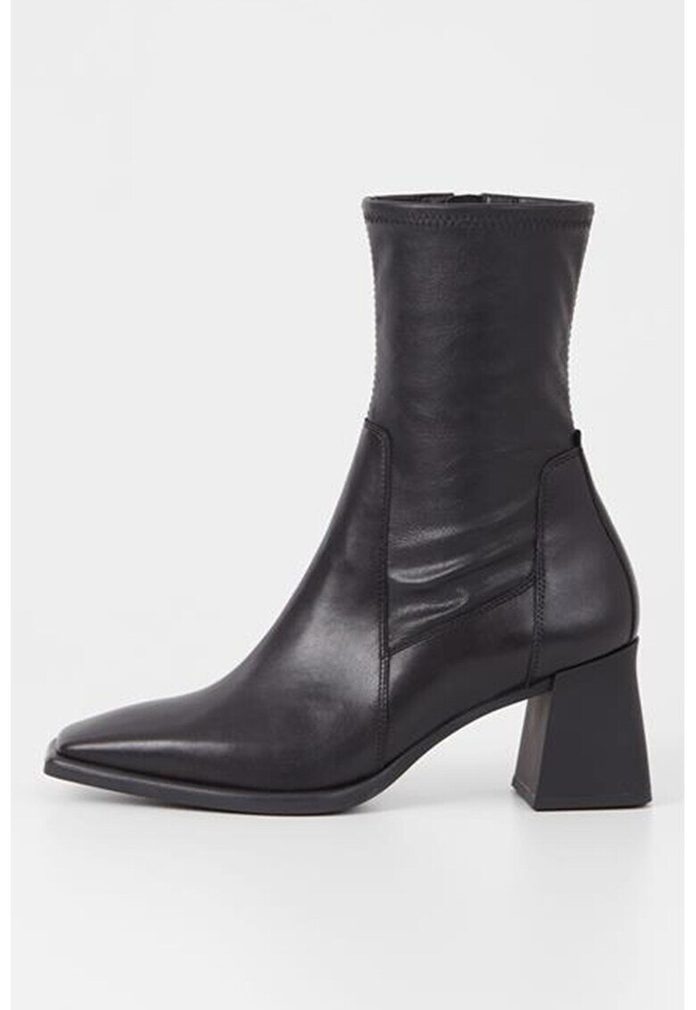 Vagabond Shoemakers Botine de piele cu varf patrat - Negru