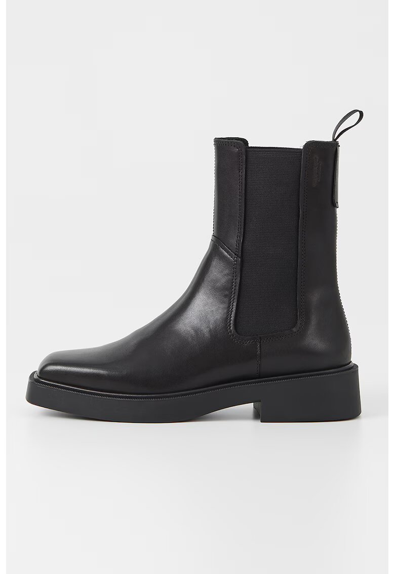Vagabond Shoemakers Ghete Chelsea de piele cu varf patrat - Negru