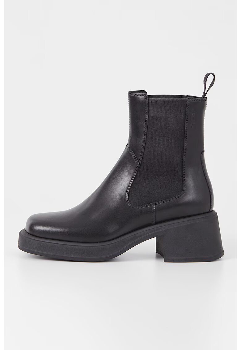 Vagabond Shoemakers Ghete Chelsea din piele cu toc masiv - Negru