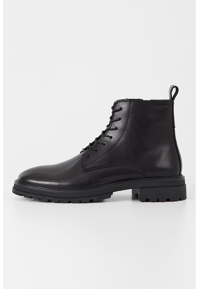 Vagabond Shoemakers Ghete de piele cu detaliu logo discret - Negru