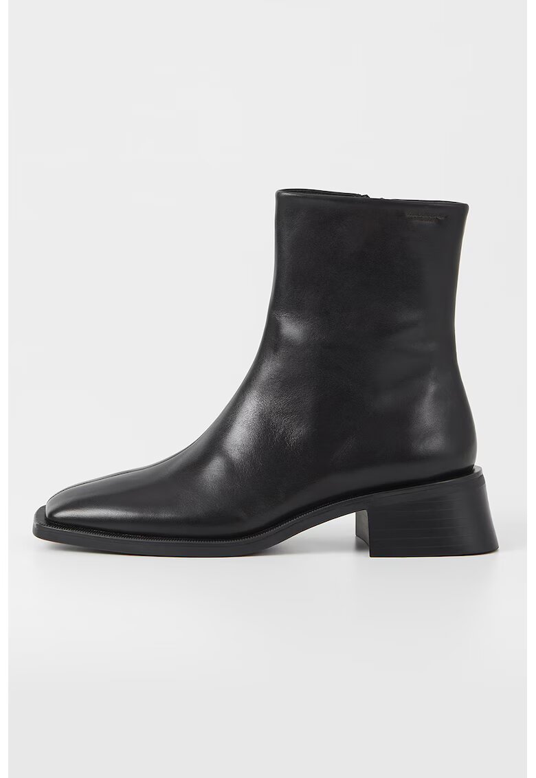 Vagabond Shoemakers Ghete de piele cu varf patrat Blanca - Negru