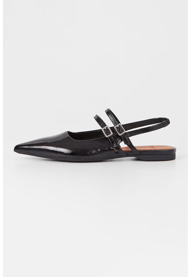 Vagabond Shoemakers Pantofi slingback din piele lacuita Hermine - Negru