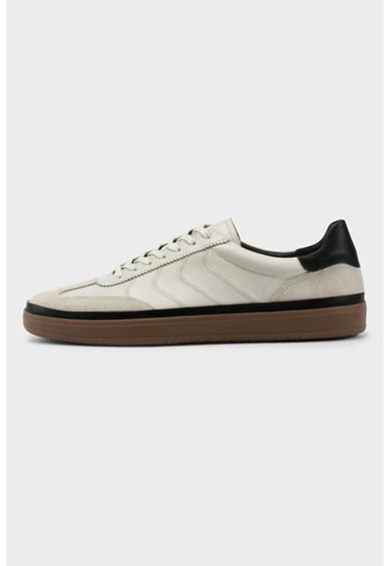 Vagabond Shoemakers Pantofi sport cu insertii de piele intoarsa - Crem