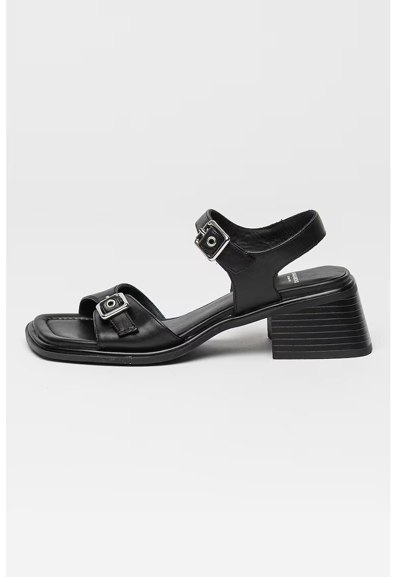 Vagabond Shoemakers Sandale din piele cu toc Ines - Negru