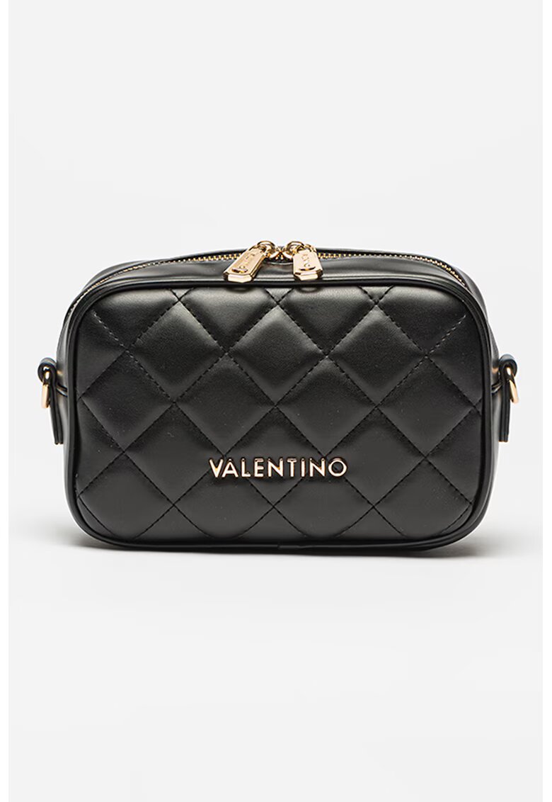 Valentino Bags Geanta crossbody de piele ecologica cu aspect matlasat Ocarina - Negru