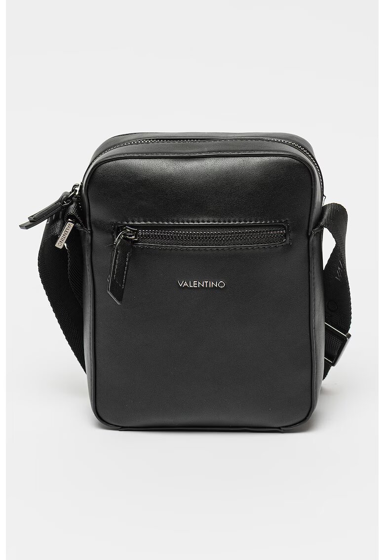 Valentino Bags Geanta crossbody de piele ecologica cu buzunar exterior cu fermoar Horizon - Negru