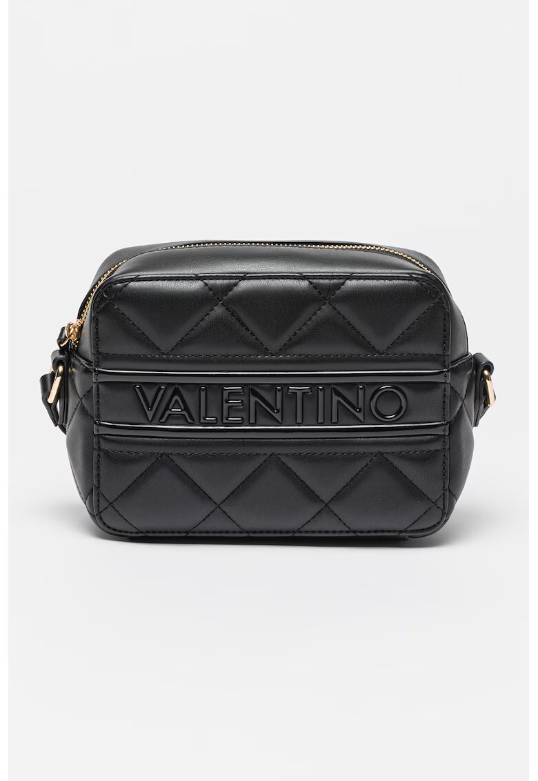 Valentino Bags Geanta crossbody de piele ecologica cu logo in relief Ada - Negru