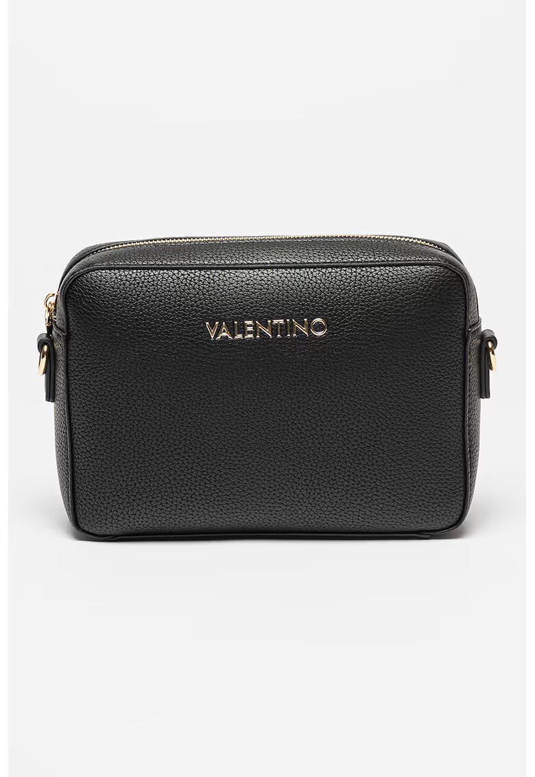 Valentino Bags Geanta crossbody din piele ecologica cu logo metalic Alexia - Negru