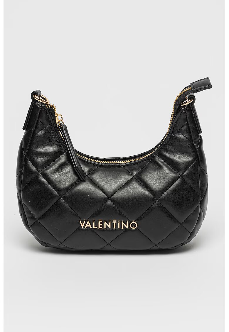 Valentino Bags Geanta de piele ecologica cu garnituri cusute si bareta de umar Ocarina - Negru