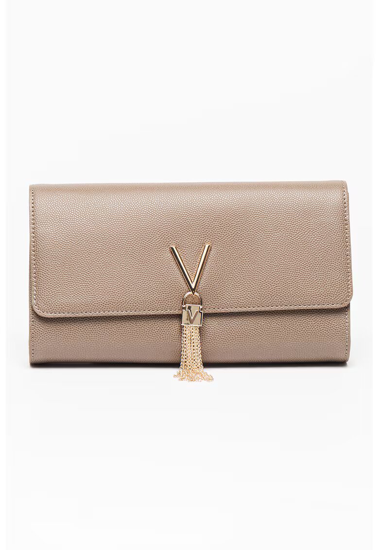 Valentino Bags Geanta plic cu bareta din lant Divina - Maro taupe