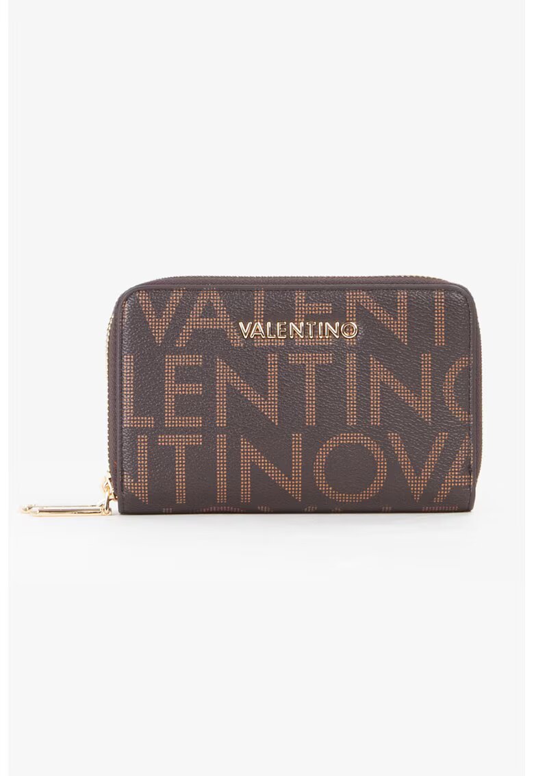 Valentino Bags Portofel cu fermoar si compartiment dublu - Maro inchis/Maro deschis