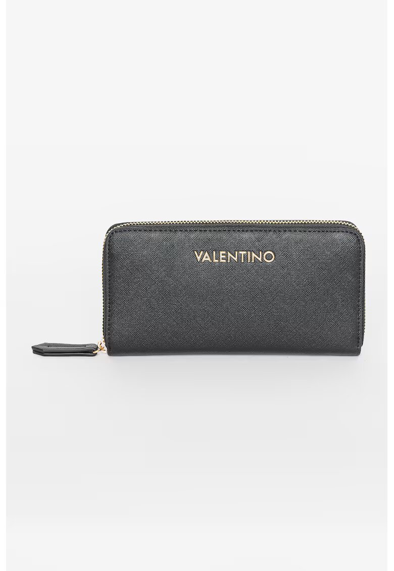 Valentino Bags Portofel din piele ecologica cu fermoar Zero Re - Negru