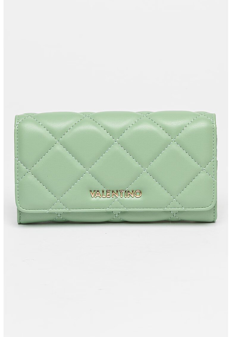 Valentino Bags Portofel matlasat de piele ecologica - Verde aquamarin