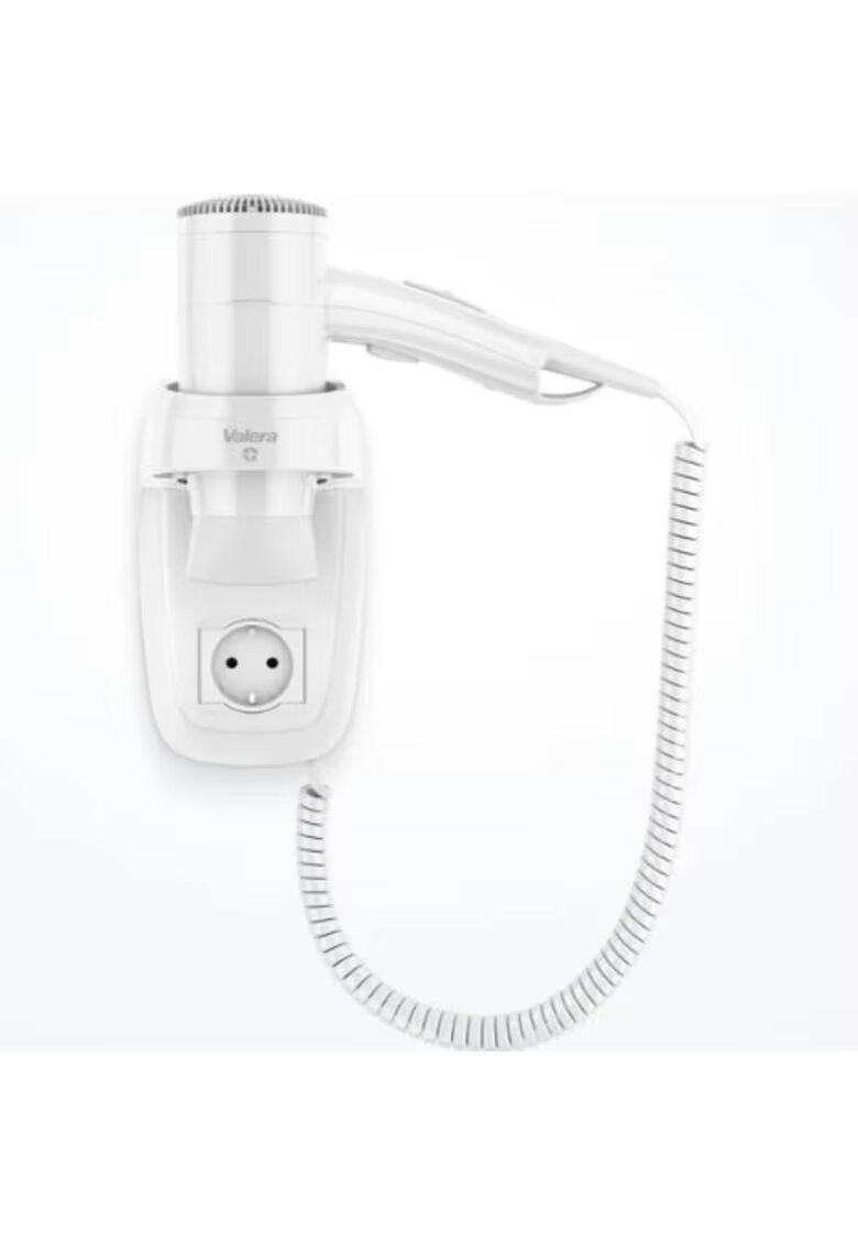 Valera Uscator de par PREMIUM SMART 1600 SOCKET - cu suport de perete si priza de 16A - dotat cu multiple sisteme de siguranta - Alb
