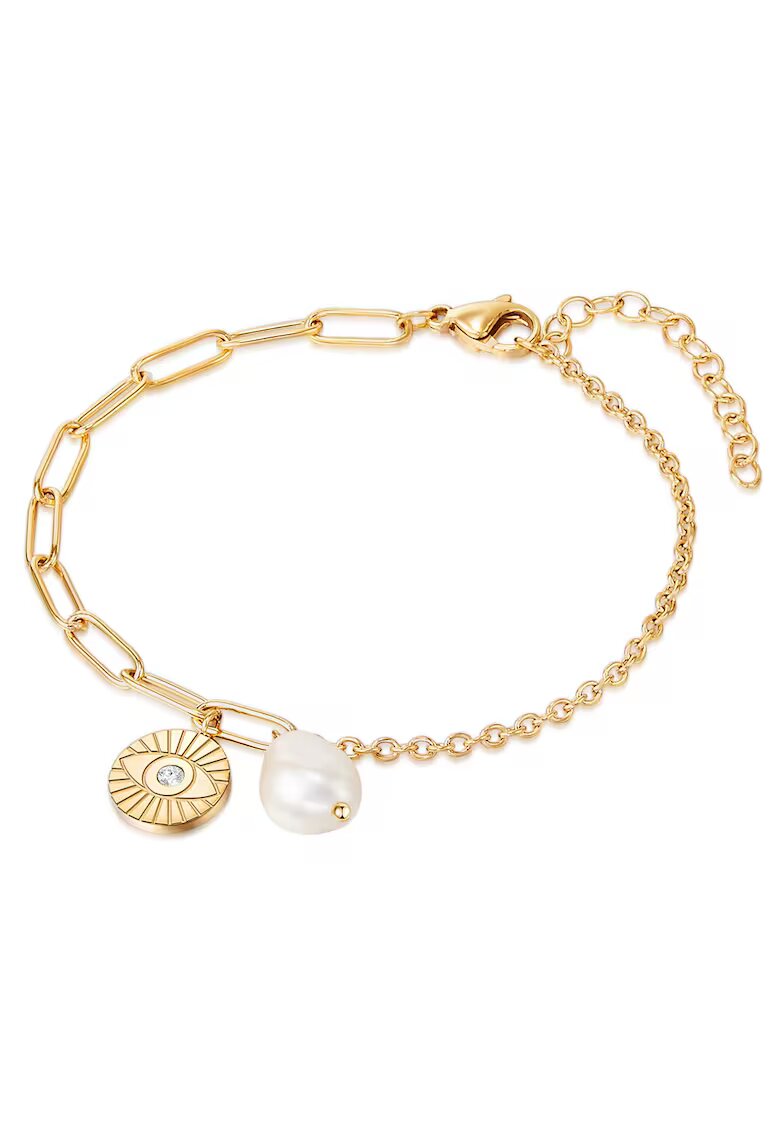 Valero Pearls Bratara ajustabila placata cu aur de 14K - Auriu