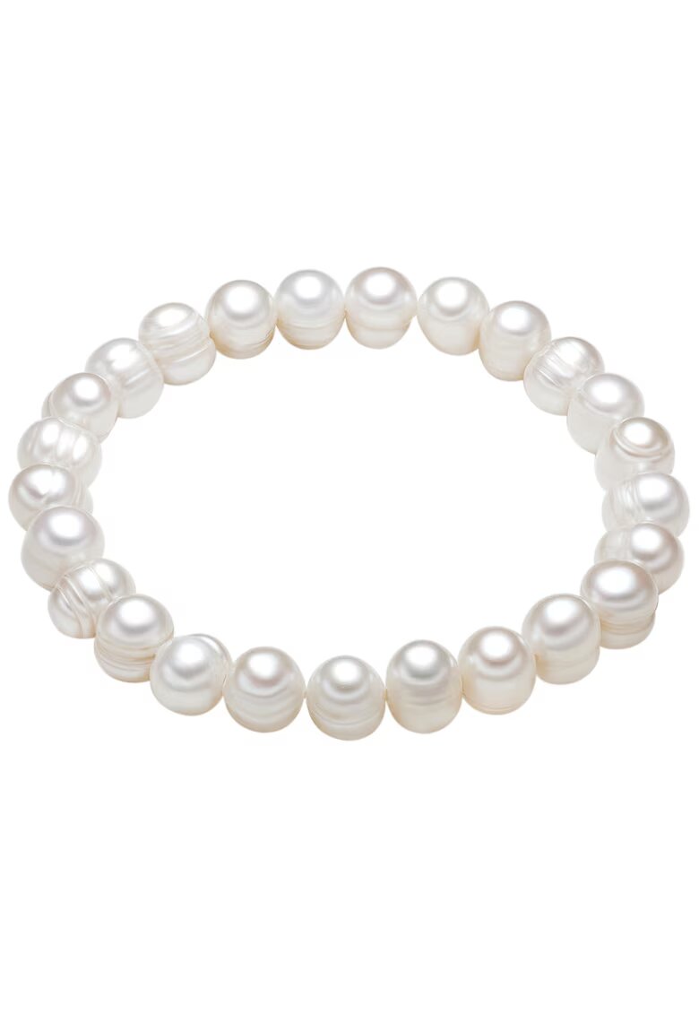 Valero Pearls Bratara elastica cu perle - Alb