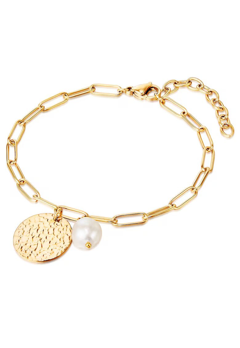 Valero Pearls Bratara placata cu aur de 18K si decorata cu perla - Auriu