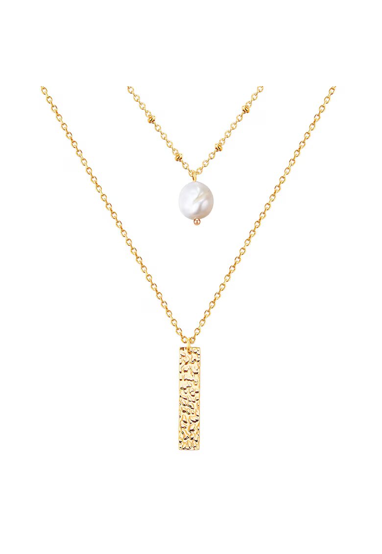 Valero Pearls Colier stratificat - placat cu aur de 14K - Auriu