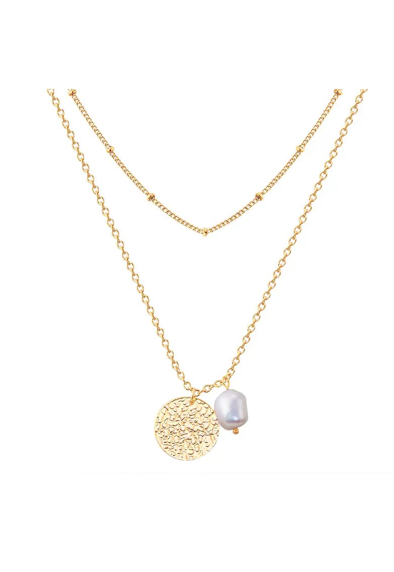 Valero Pearls Colier stratificat - placat cu aur de 18K - Auriu