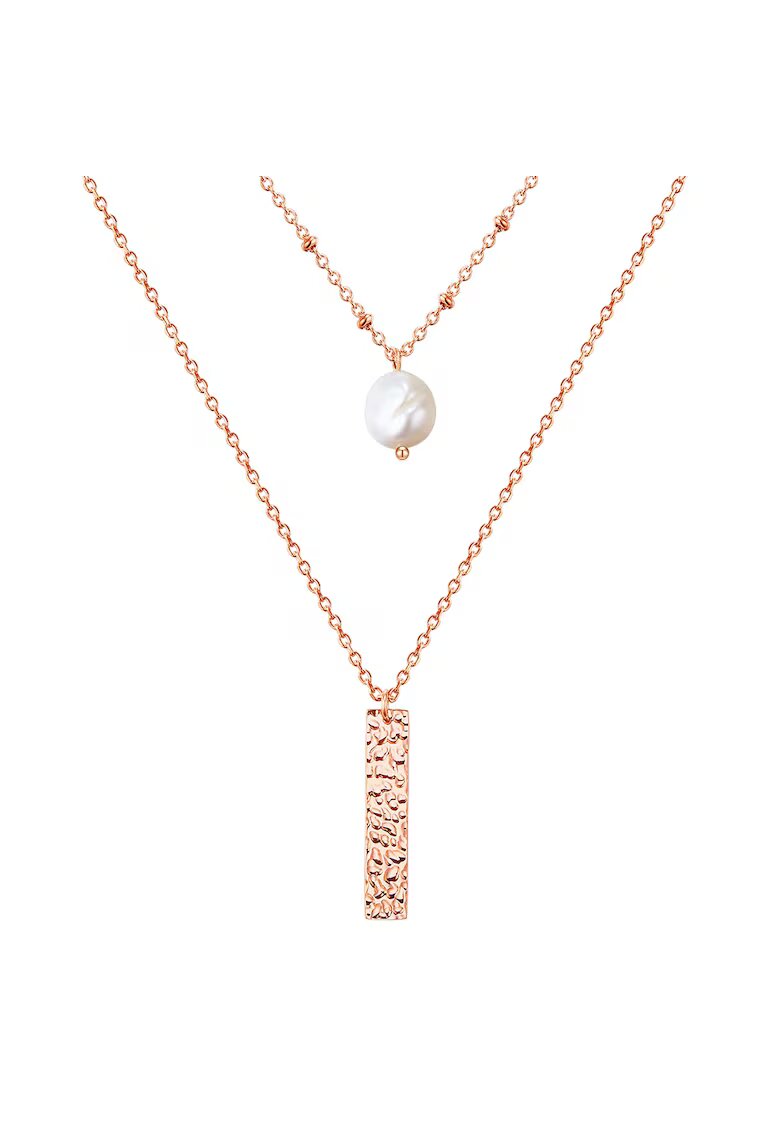 Valero Pearls Colier stratificat - placat cu aur de 18K - Auriu rose