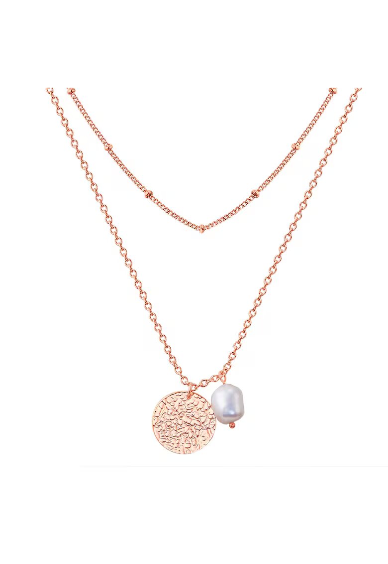 Valero Pearls Colier stratificat - placat cu aur de 18K - Auriu rose