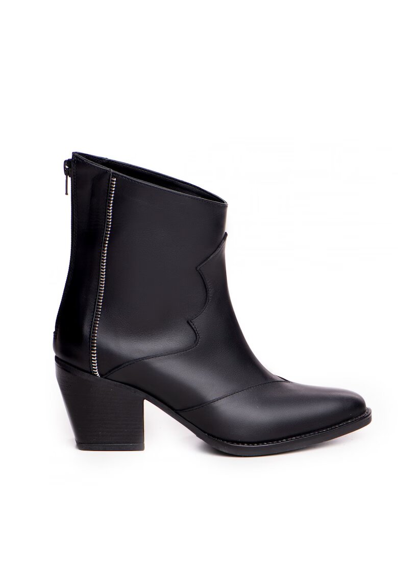 Vanilla Ciocate Cressida din piele neagra cu accesoriu fermoar