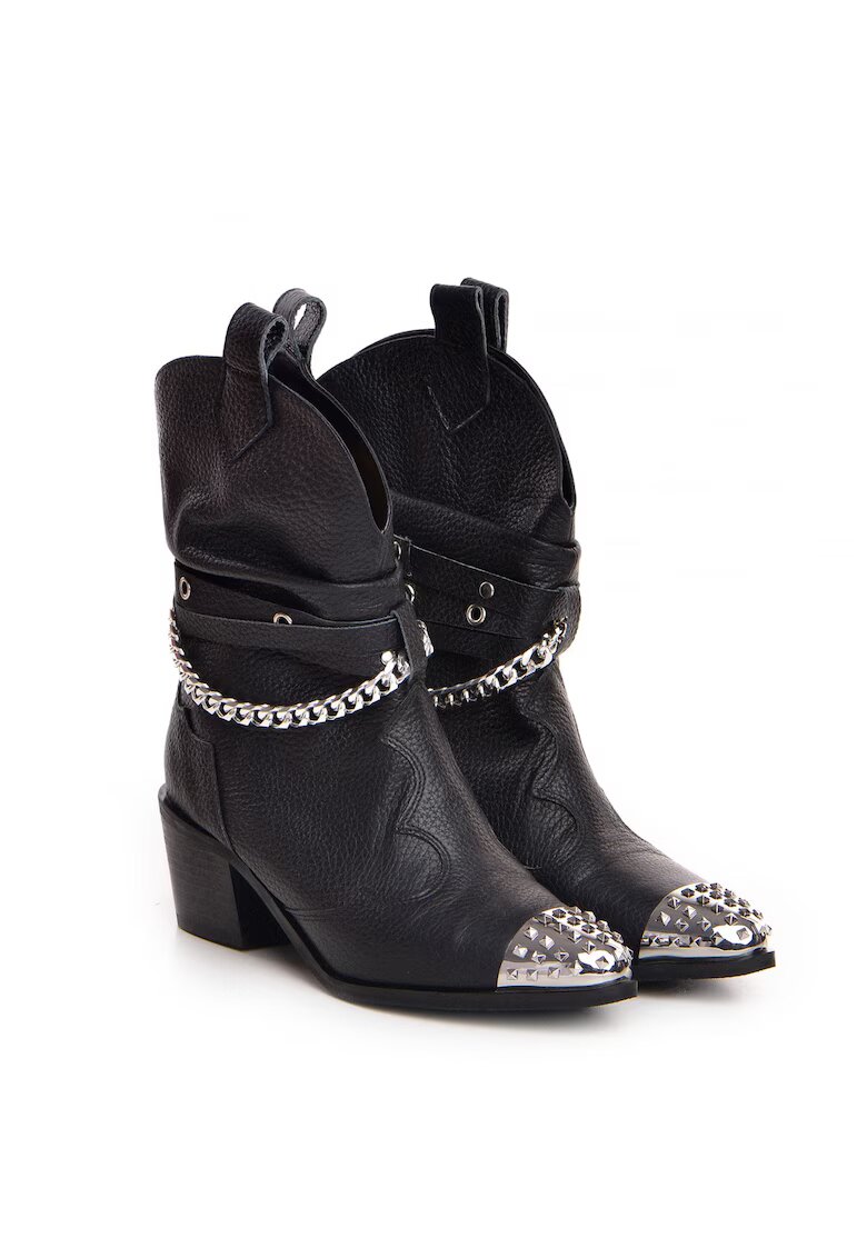 Vanilla Ciocate Metallic Monarch piele bizonata neagra cu varf metalic mare