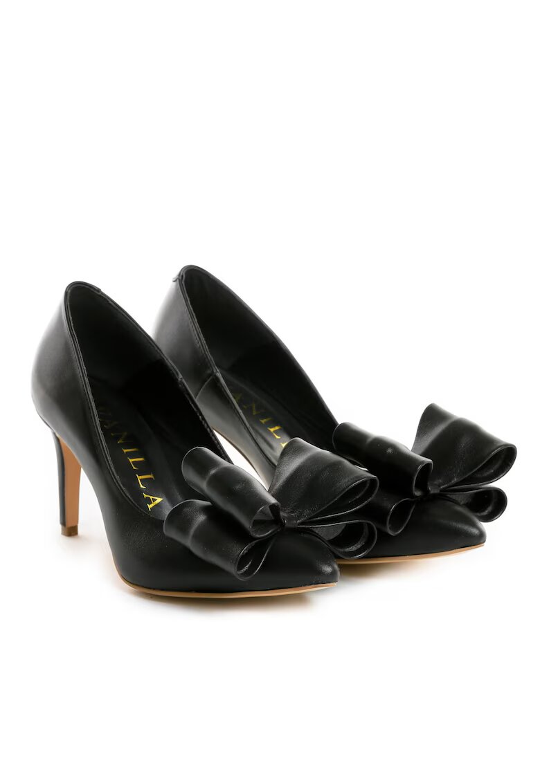 Vanilla Pantofi Stiletto cu toc subtire Sophie - piele naturala - negri