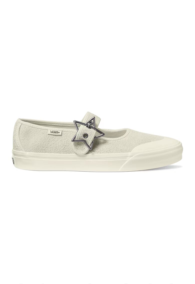 Vans Balerini Mary Jane din piele intoarsa - Crem