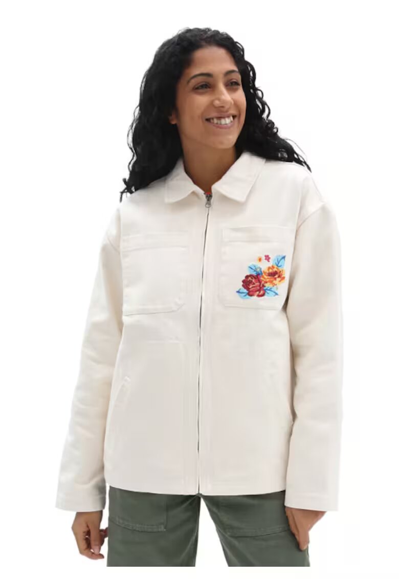 Vans Jacheta lejera cu detaliu brodat Needlework - Bej deschis