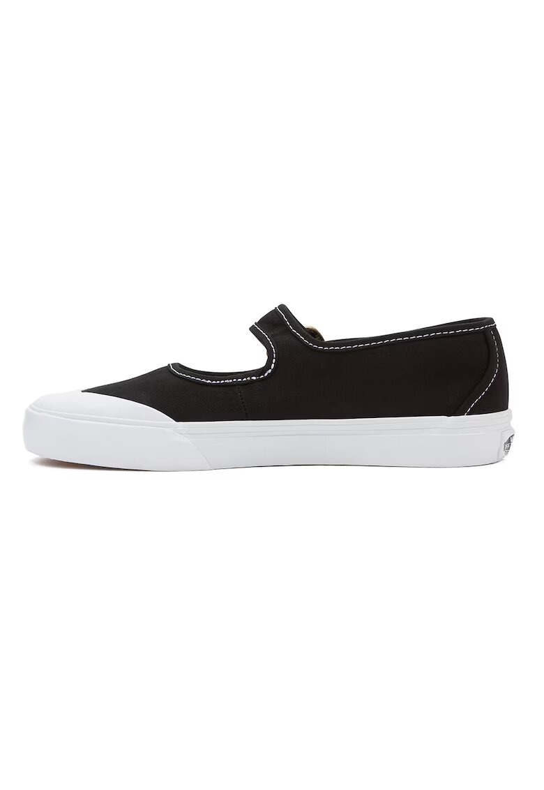 Vans Pantofi Mary Jane de panza cu catarama - Alb/Negru