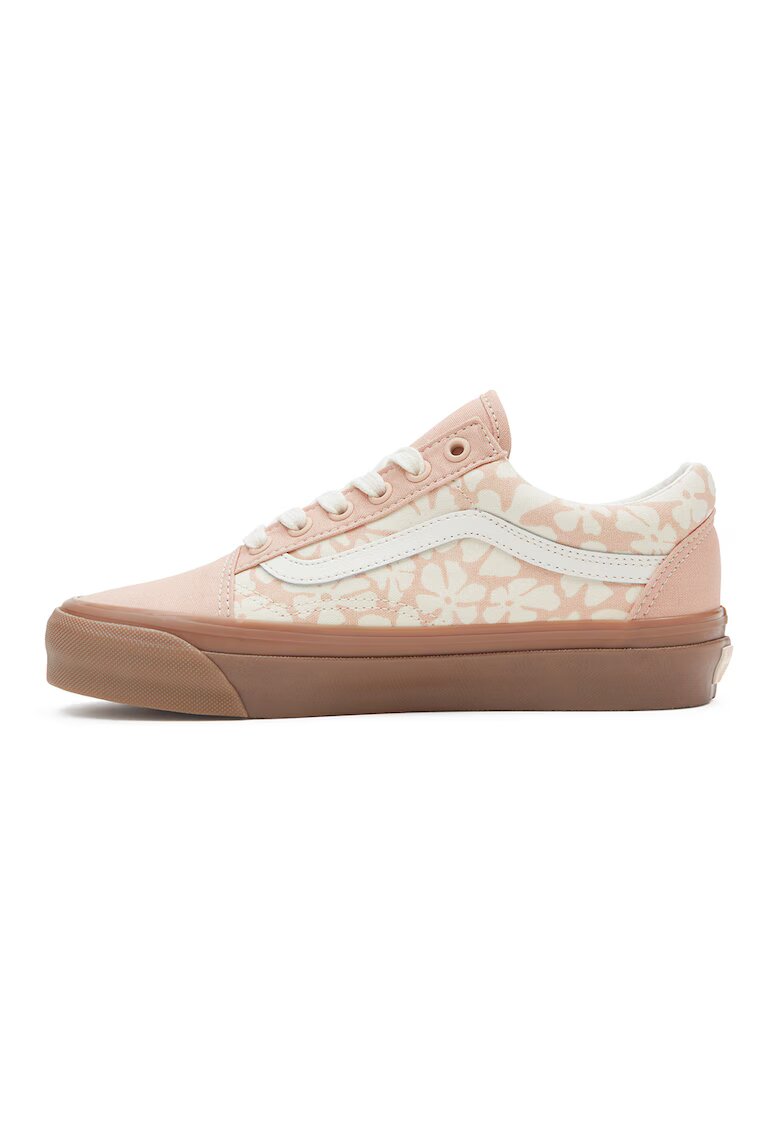 Vans Pantofi sport cu garnituri de piele intoarsa Old Skool 36 - Alb/Roz prafuit
