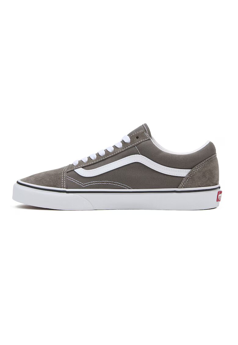 Vans Pantofi sport de piele intoarsa Old Skool - Alb/Maro taupe