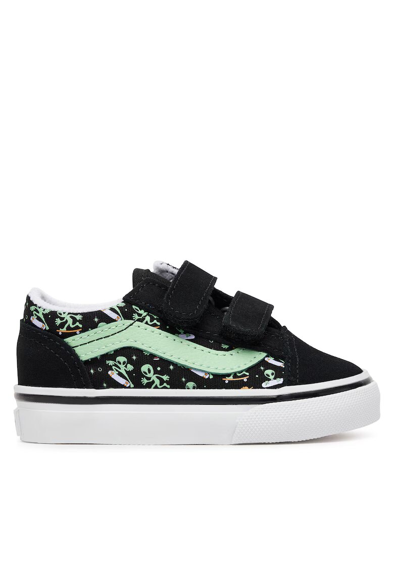 Vans Tenisi copii - Old Skool V - negru/verde - tesatura