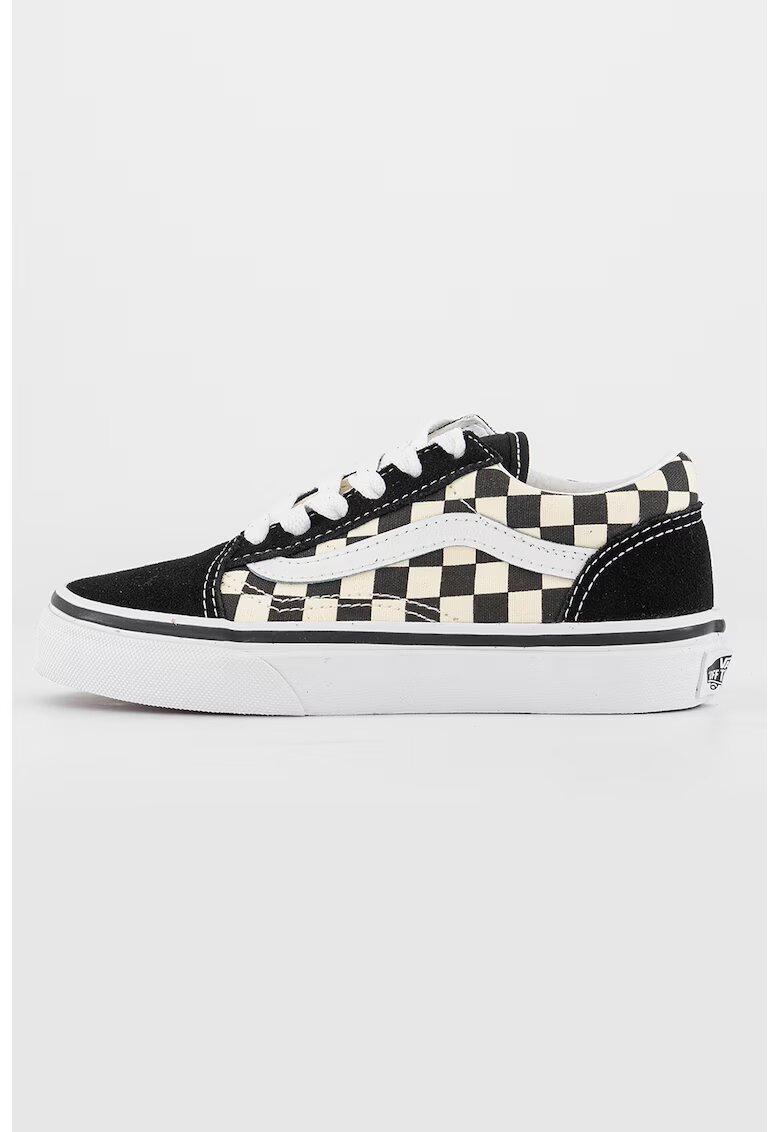 Vans Tenisi cu garnituri de piele intoarsa si model Old Skool - Alb/Negru