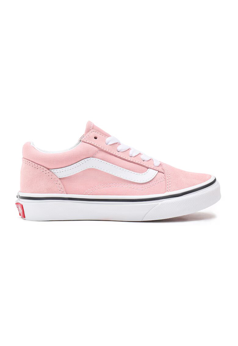 Vans Tenisi de panza cu garnituri de piele intoarsa Old Skool - Alb/Roz pastel
