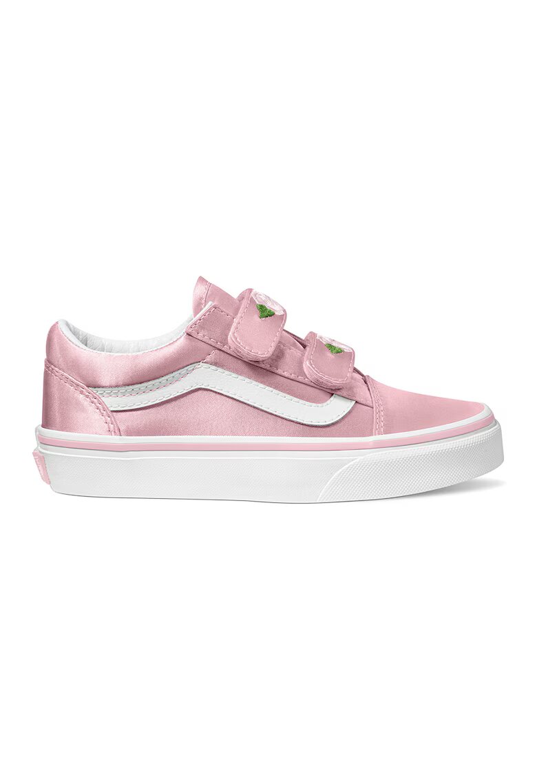 Vans Tenisi din satin cu barete cu inchidere velcro - Alb/Roz deschis