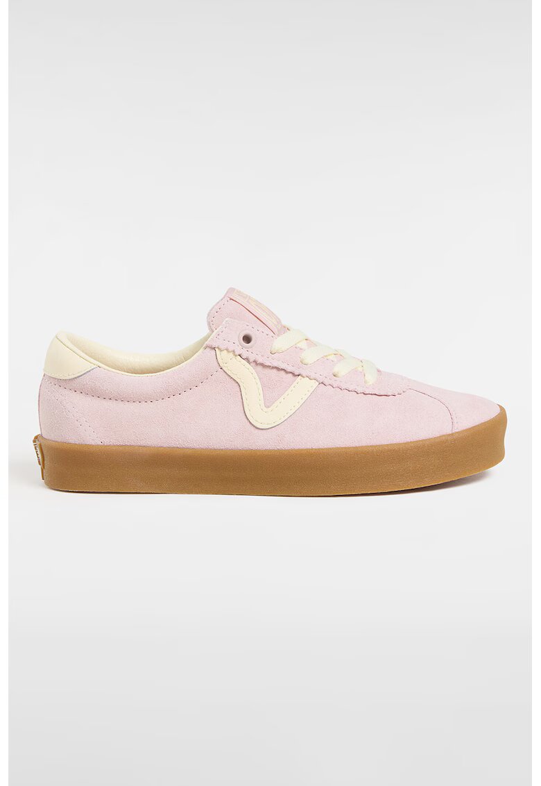 Vans Tenisi low-cut din piele intoarsa - Roz pal/Crem
